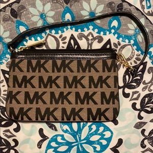 Michael Korea’s Wristlet- black and khaki